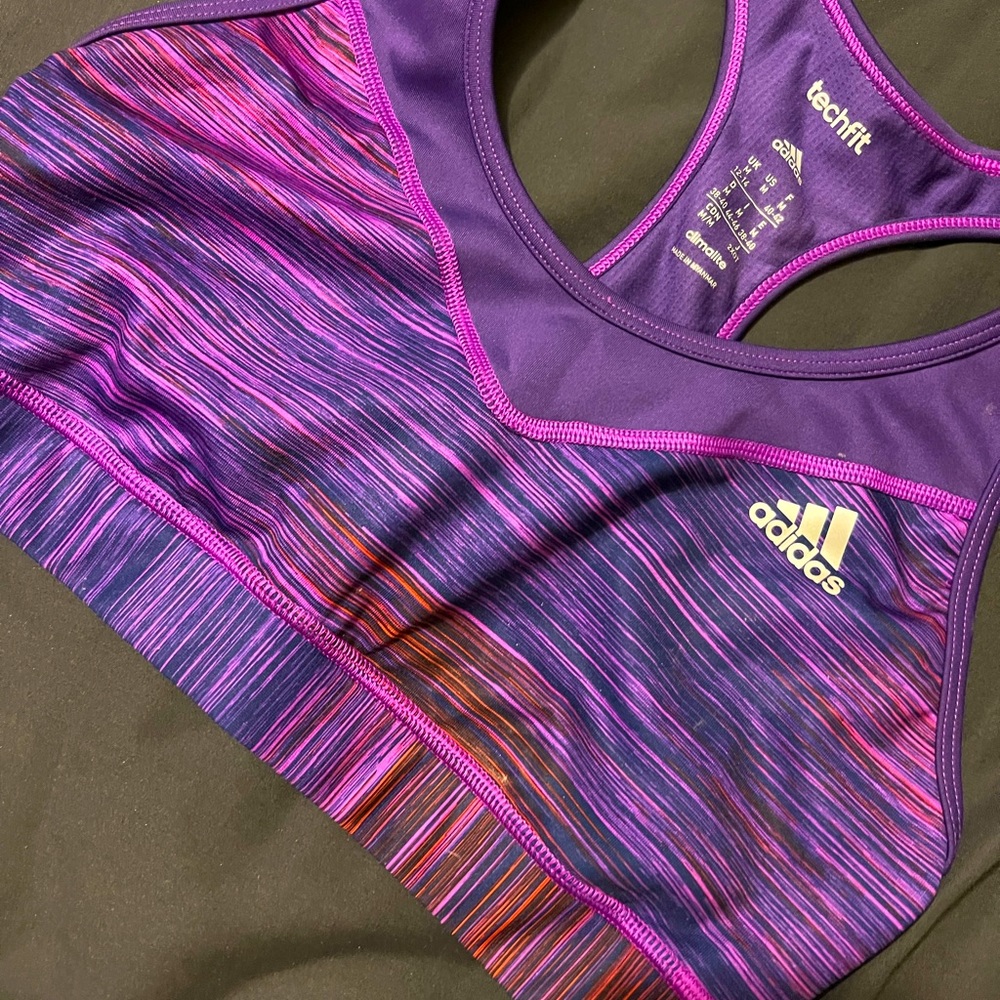 Purple medium adidas sport bra